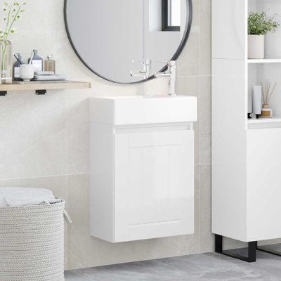 Single Bathroom Vanity with Ceramic Basin