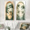 «Arch Tropical Horizon - Green Coastal», reproduction d'art murale en métal 2 pièces