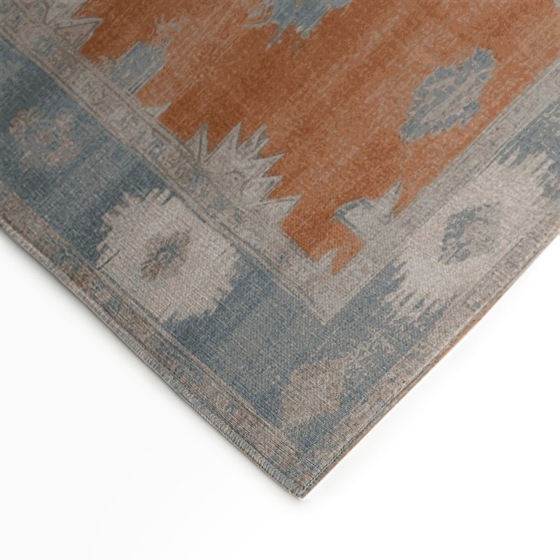 Tapis intérieur et extérieur brun Overdyed, Rectangle 5 pi x 7 pi