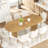 Oval Dining Table with Double Pedestal Solid Wood Kitchen Table-1429454054-1457074172
