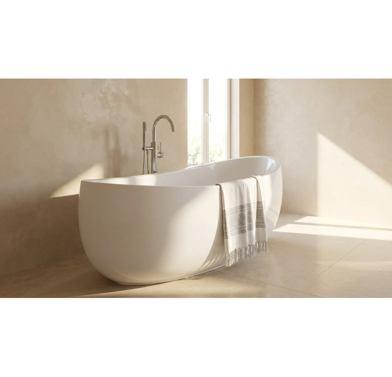Picasso 72'' L Freestanding Whirlpool Bathtub
