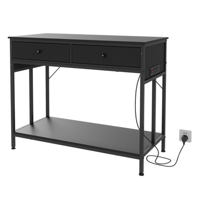 40-50 Gallon Aquarium Stand with Power Outlet & 2 Drawers, Dual Metal Fish Tank Stand Adjustable Height Feet, 660 Lbs Capacity, for Reptile Terrariums(Without Fish Tank)