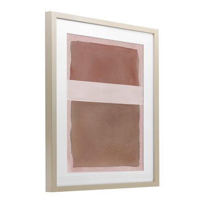 «Fun with Pink and Tan», impression sous verre encadrée, design par Nina Jacobs