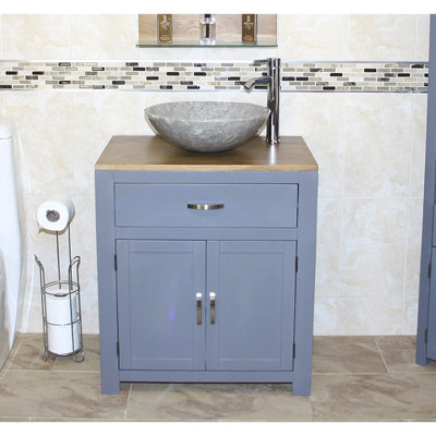 Don 700 mm Freestanding Single Vanity with Vessel Basin