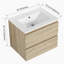 Meuble-lavabo mural 24 po avec lavabo en céramique, 2 tiroirs à fermeture en douceur 24 po-141854844-141854818