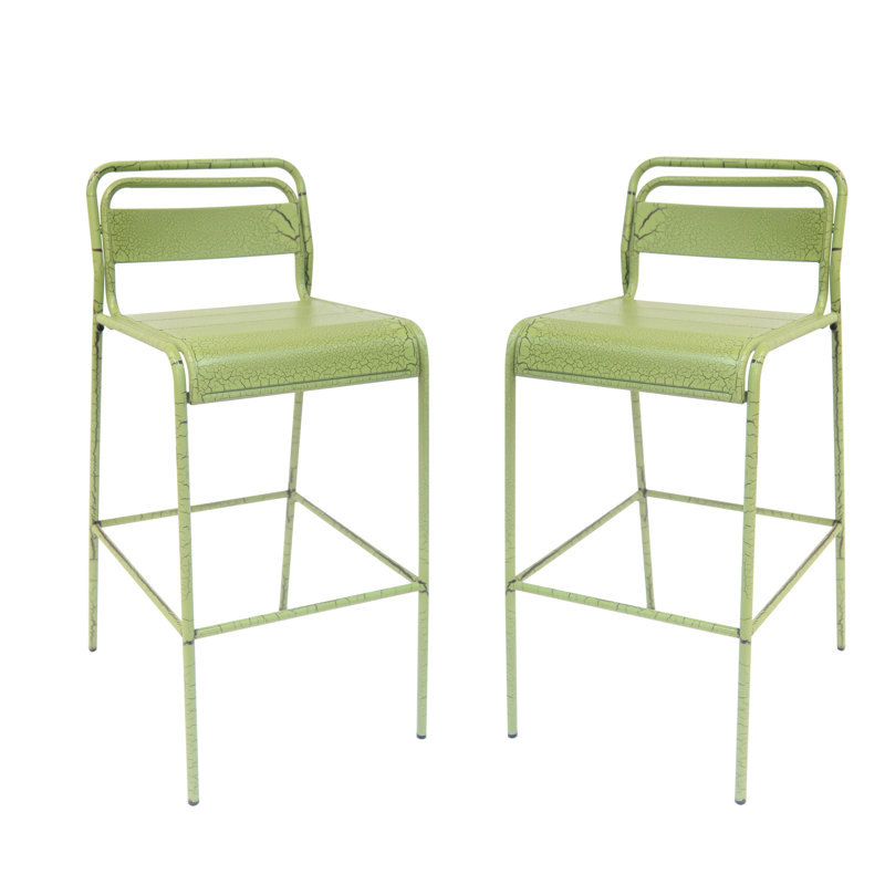 Tabouret d'extérieur Carmella - (sans la table), 2, Vert