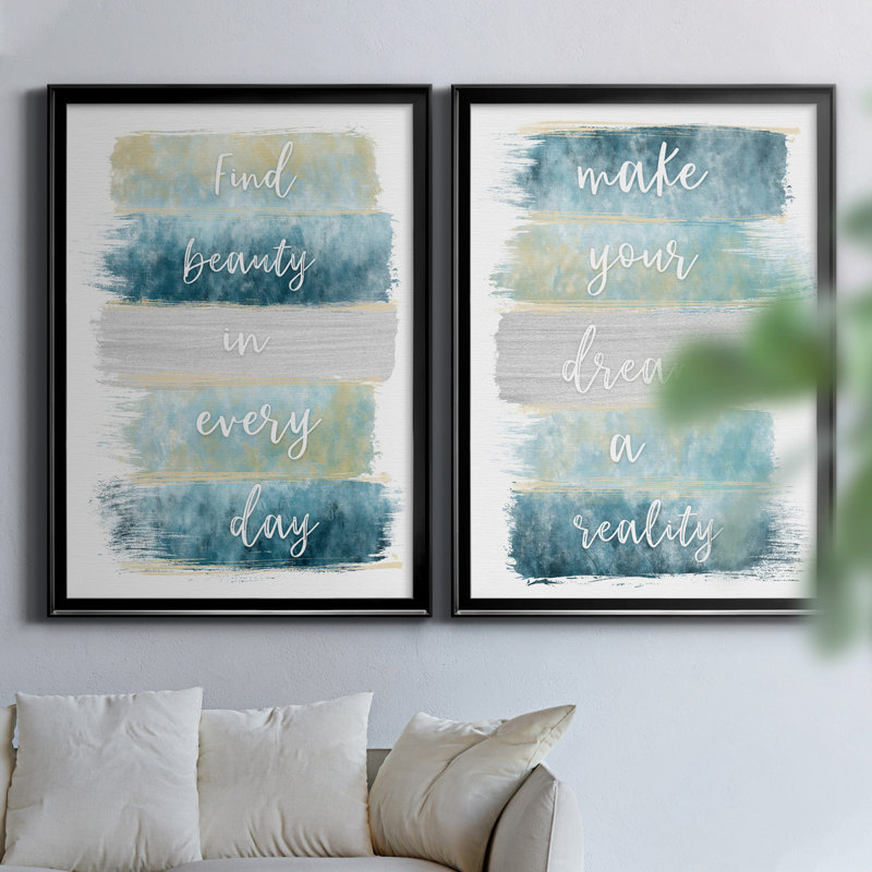 «Find Beauty» - ensemble de 2 reproductions d'art, H 30,5 po x l 42,5 po x P 3 po, H 31,5 po x l 47 po x P 1,5 po
