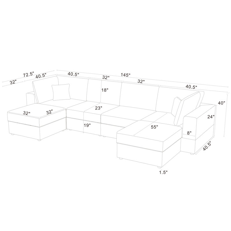 Wrought Studio Cloud Haven Modular Sectional - Wayfair Canada