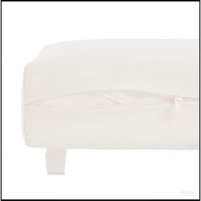 Fauteuil club d'extérieur avec structure en bois d'acacia d'aspect teck, panneaux de corde beige et coussins crème