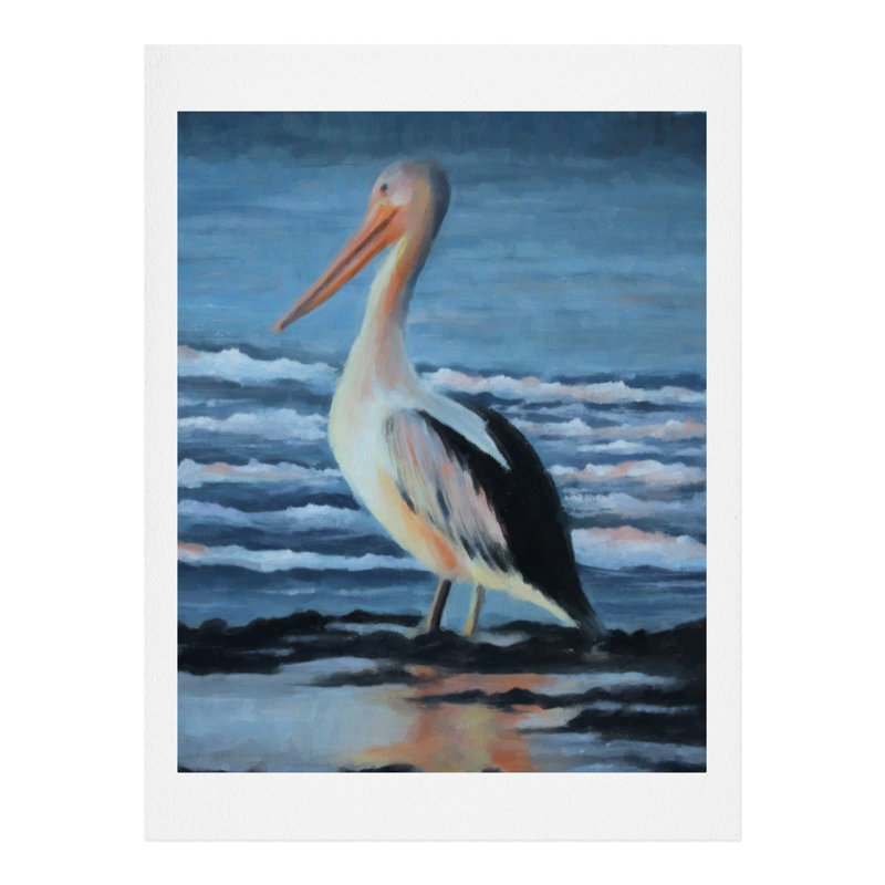 « pelican pataugeuse », reproduction de photo, H 14 po x l 11 po x P 1 po