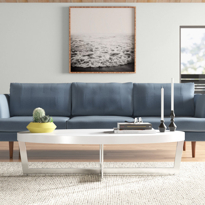 Table basse Jackson, Laque blanche ultrabrillante