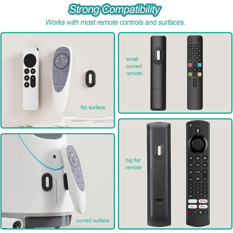Magnetic Remote Control Holder Wall Mount, 5 Pack TV Remote Holder Wall Mount