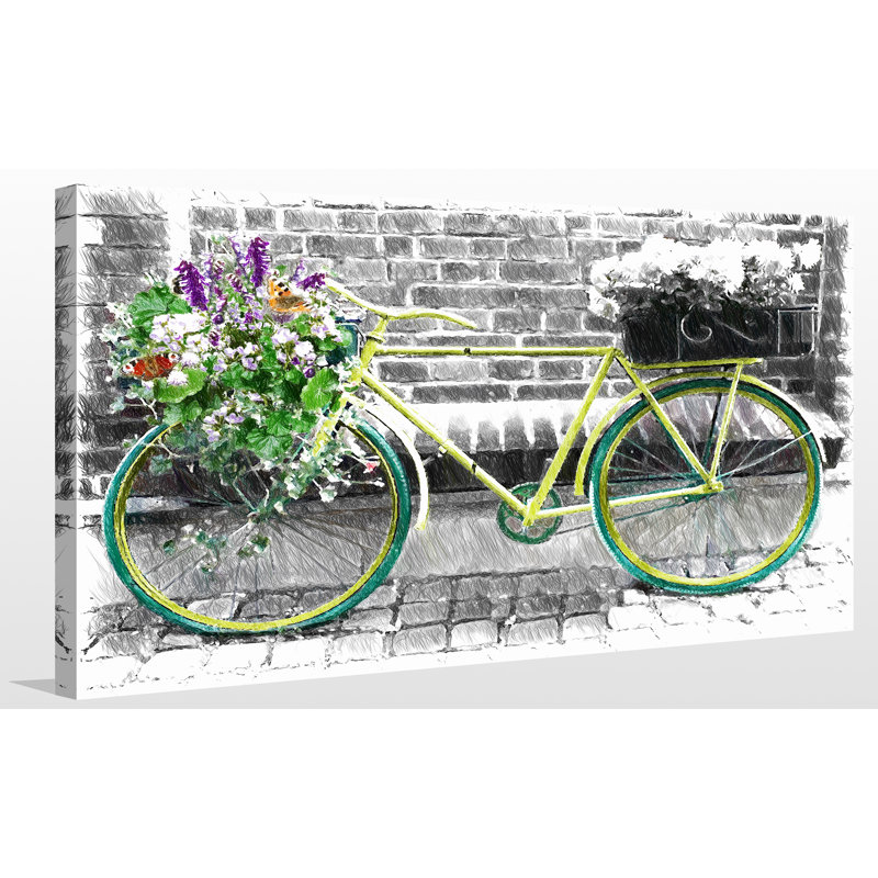 « rétro bike », impression sur toile tendue, H 28 po x l 48 po x P 1,5 po