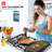 Gasland Chef 30" 5 Burners Gas Cooktop with Reversible Cast Iron Grill/Griddle, NG/LPG Convertible