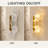 Modern 4 - Light Luxury Wall Sconce With Crystal Flower Accents