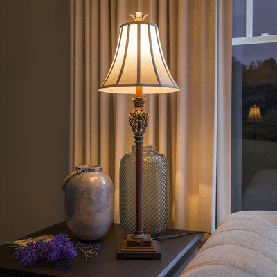Iron Lace Table Lamp - Golden Ruby