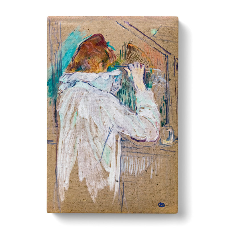 A Portrait Of A Woman by Henri De Toulouse-Lautrec - Wrapped Canvas, 35cm H x 60cm W x 3cm D