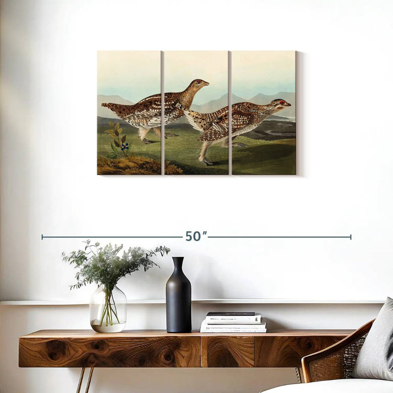 Brampt Sharp Tailed Grouse, 20" H x 33" W