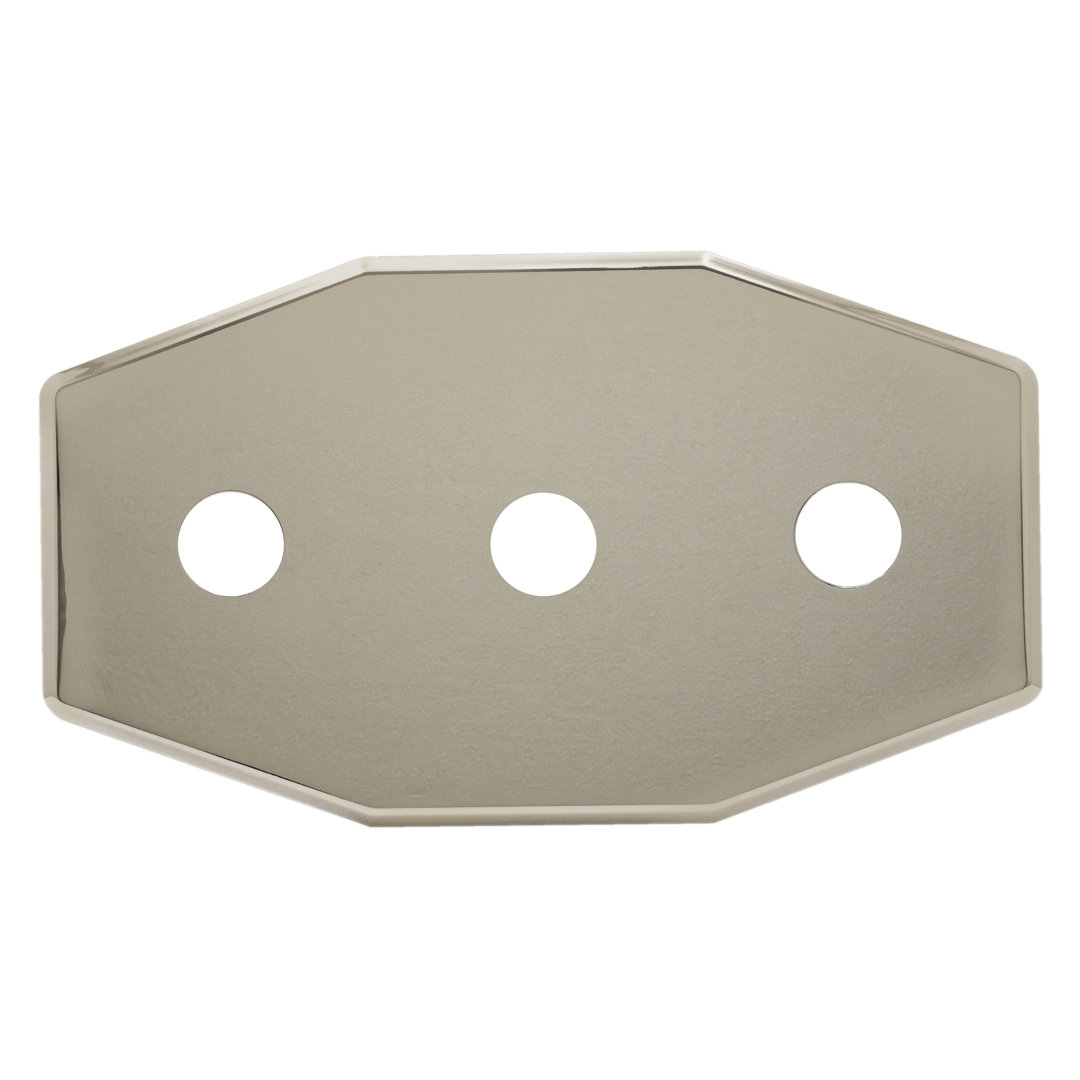Three-Hole Remodel Cover Plate for Bathtub and Shower Valves Westbrass 