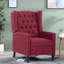 Confortable fauteuil inclinable rouge vin, revêtement en tissu, style moderne pour la maison