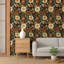 Papier peint auto-adhésif rétro avec motif floral pour murs, meubles et décoration intérieure-1617600564