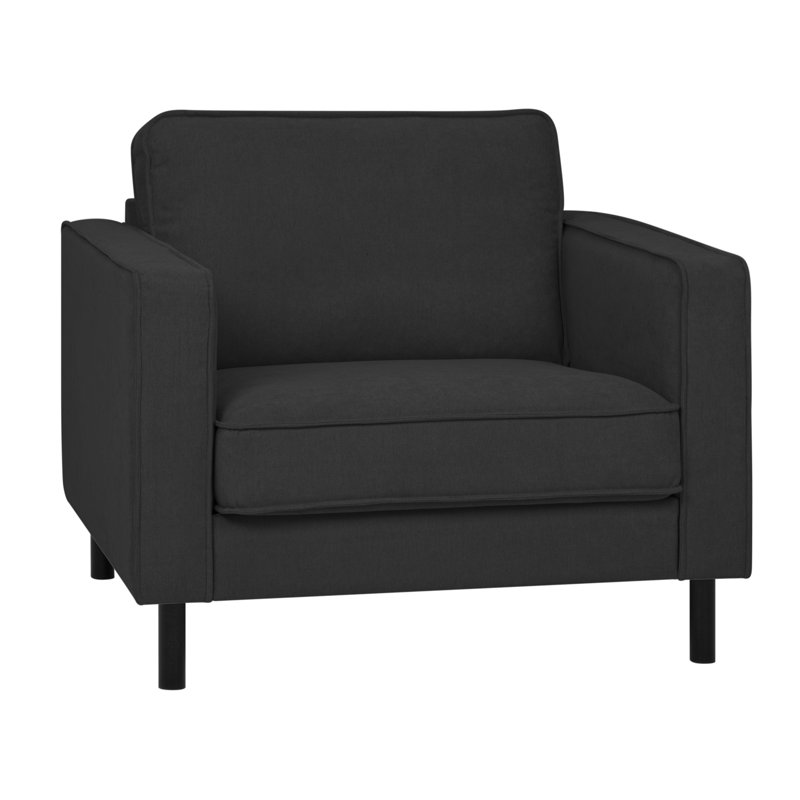 Limones Upholstered Armchair, Anthracite