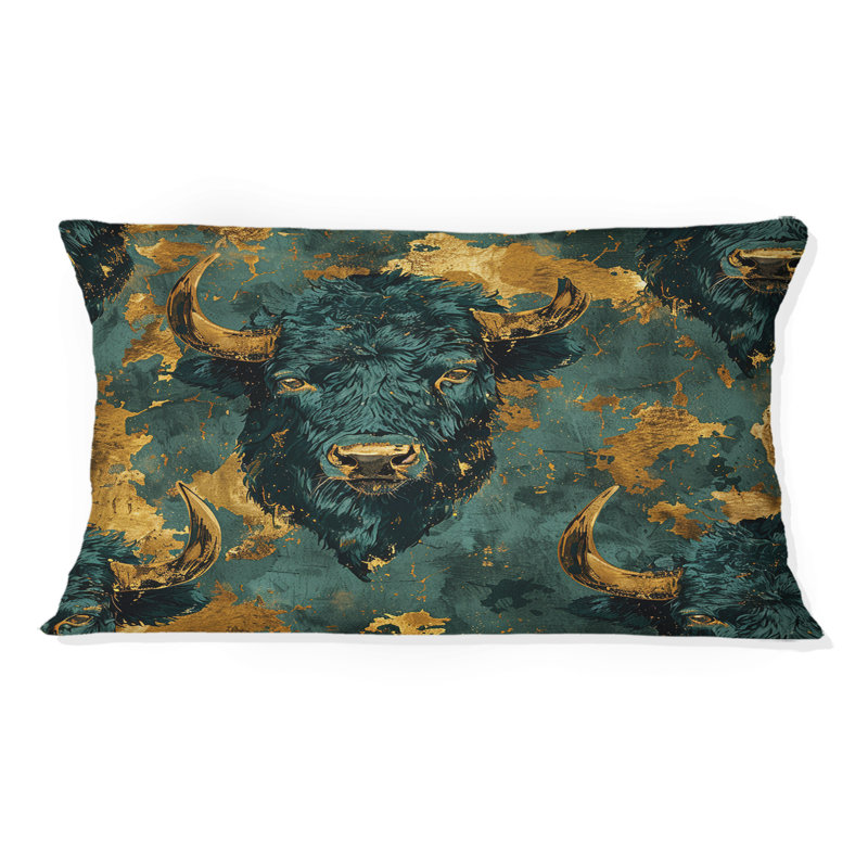 Coussin lombaire glamour Emerald Buffalo Charm