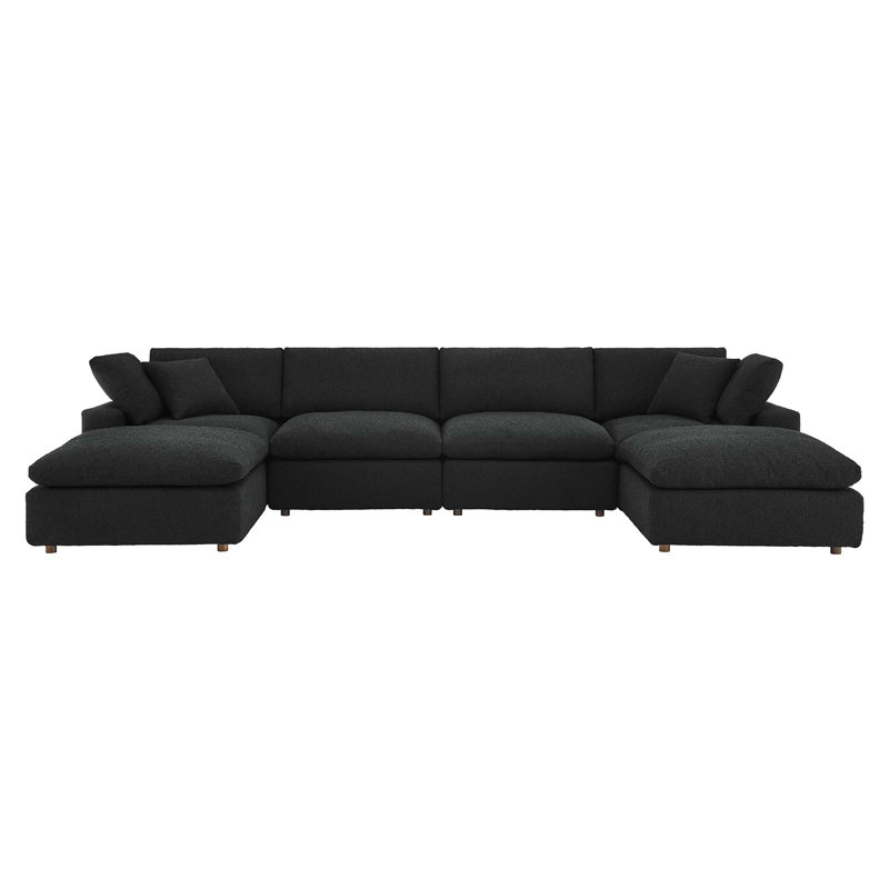 Canapé modulaire 6 pièces Commix, Noir