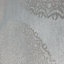 Papier peint à rayures métalliques bleu sarcelle Cirina