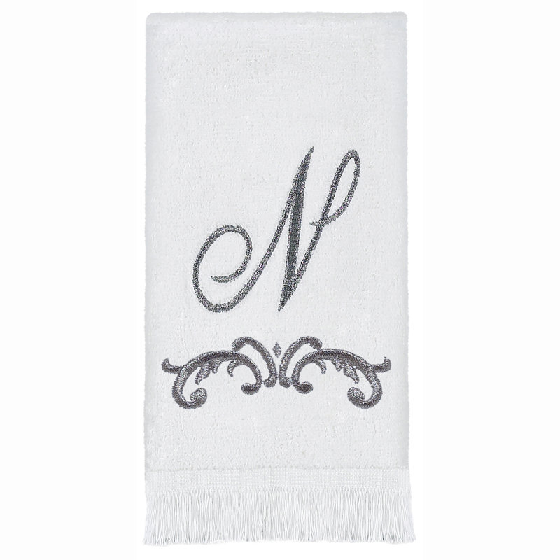Avanti Linens Scroll Mono Fingertip Towel N