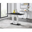 Scottsmoor High Gloss Halo Dining Table Set & 4 Luxury Faux Leather Dining Chairs - Modern Design-101527914