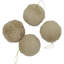 Boules de Noël en fausse fourrure et paillettes - 2,75 po - beige - ensemble de 4