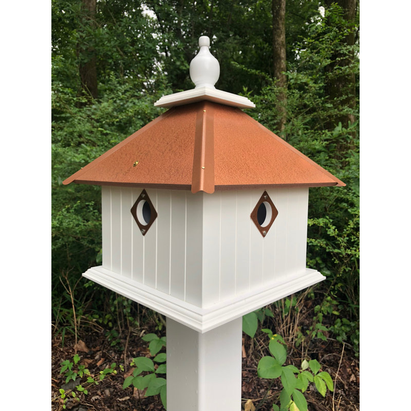 Cabane à oiseaux 19 po x 15 po x 19 po Symone, Cuivre martelé