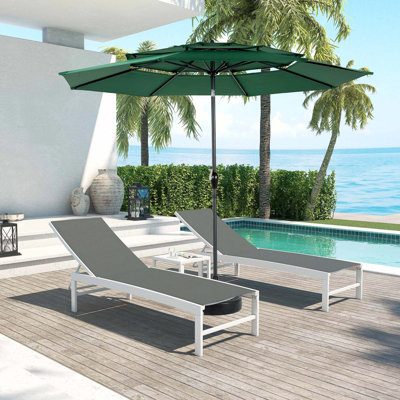 Aluminium 10ft 3 Tier Auto-tilt Umbrella