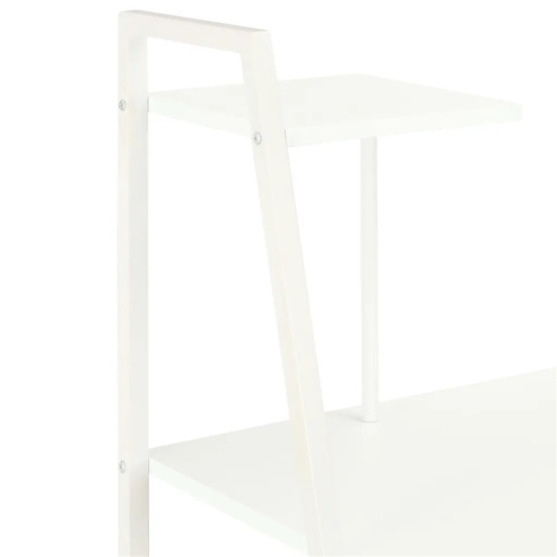 Abrienda Metal Base Writing Desk, White, White