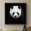 Panda, portrait, animaux, photographie, art moderne, rustique, gros plan, dramatique, noir et blanc, reproduction d'art sur toile