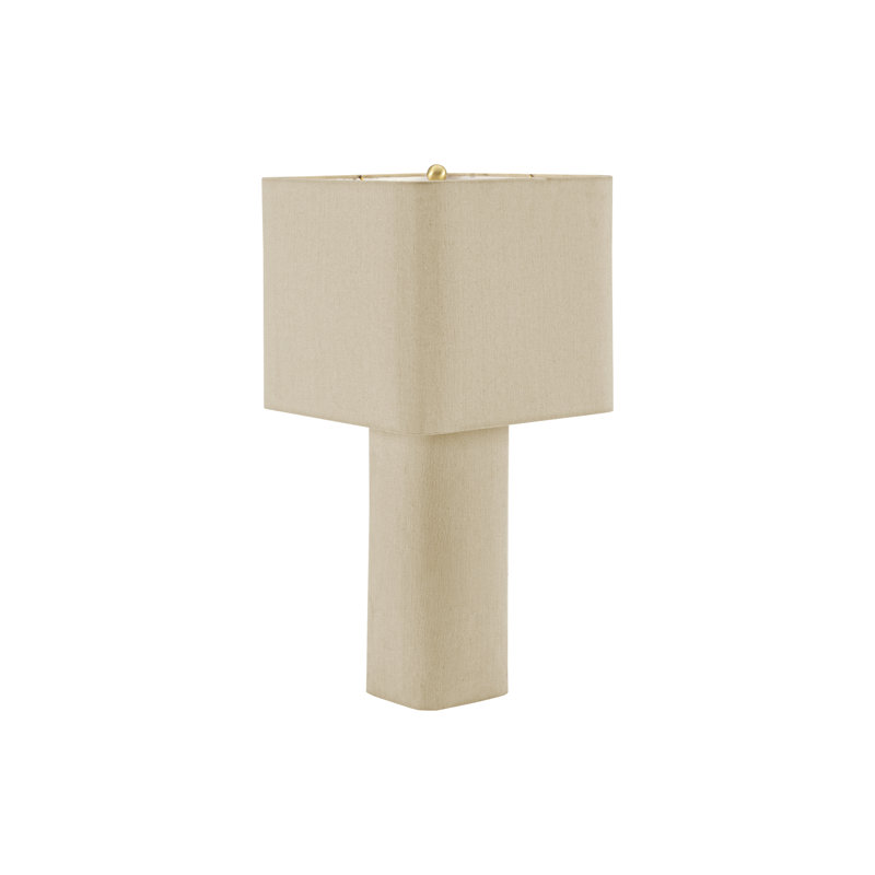 Lampe de table, 61 cm de hauteur, lin naturel, style contemporain, Natural