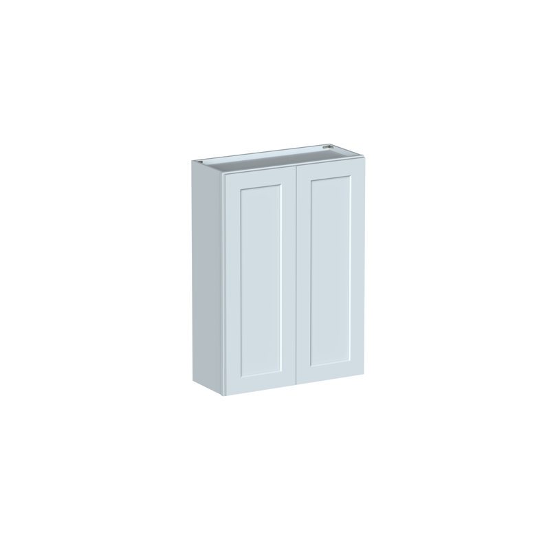DL Cabinetry (prêt à assembler) Armoire murale à double porte de style Shaker de 42 po de hauteur l 30 po x H 42 po x P 12 po - gris tourterelle