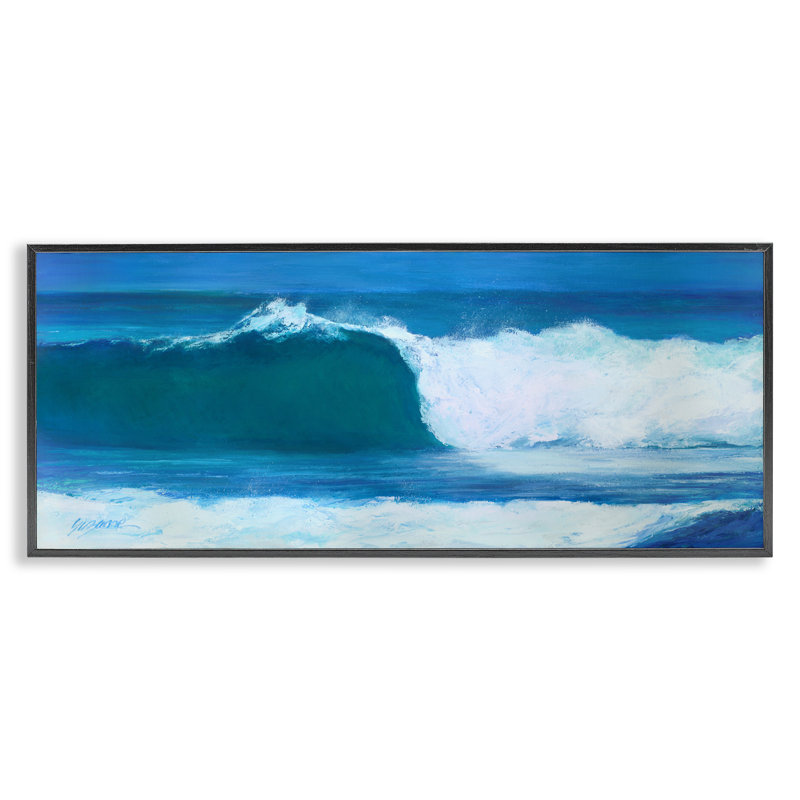 Art à estampe numérique à crête sur la plage par Suzanne Wilkins, Giclée encadrée noir minuit, H 10 po x l 24 po