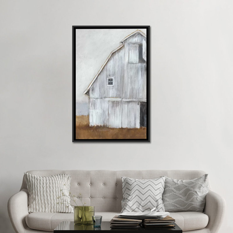 « abandonné grange ii », reproduction d’impression sur toile, H 26 po x l 18 po x P 1,5 po, Toile avec cadre noir