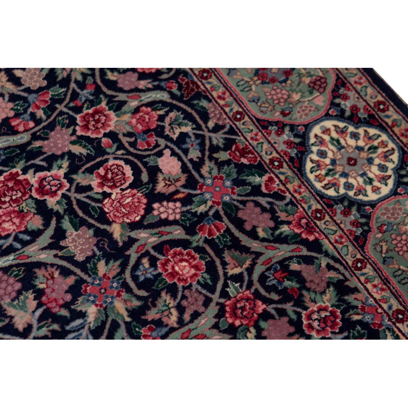 Hand-Knotted High-Quality Navy Area Rug