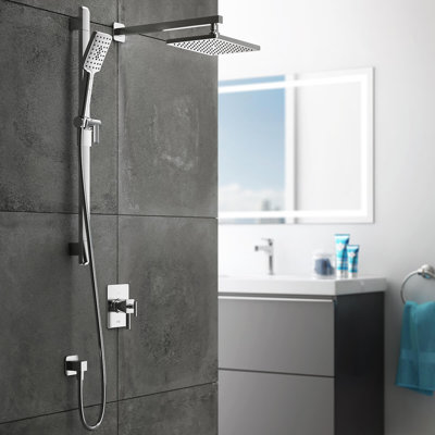 Système de douche complet à pression équilibrée (température et volume) avec valve brute