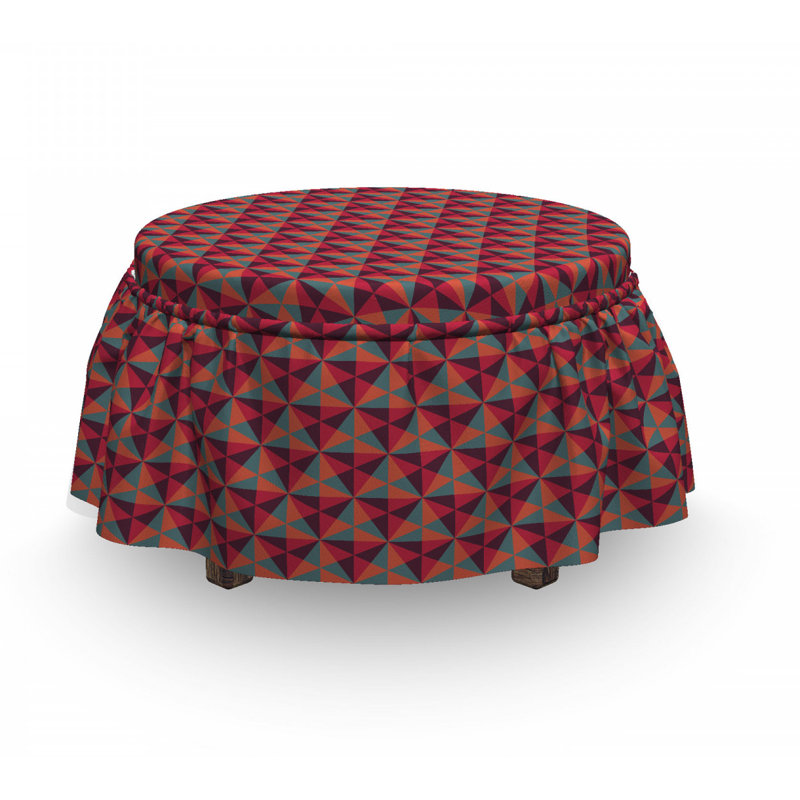 Housse pour repose-pieds mosaïque triangles