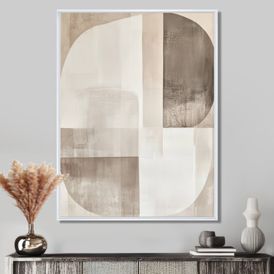 Neutral Abstract Canvas, Minimalist Wall Art, Warburg