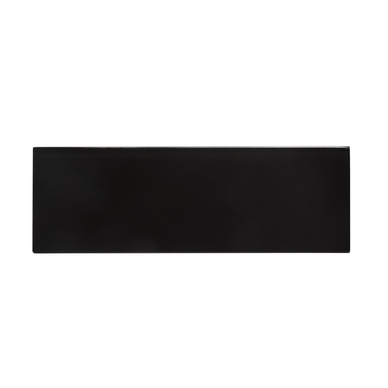 Premium 4" x 12" Glass Subway Tile, Black