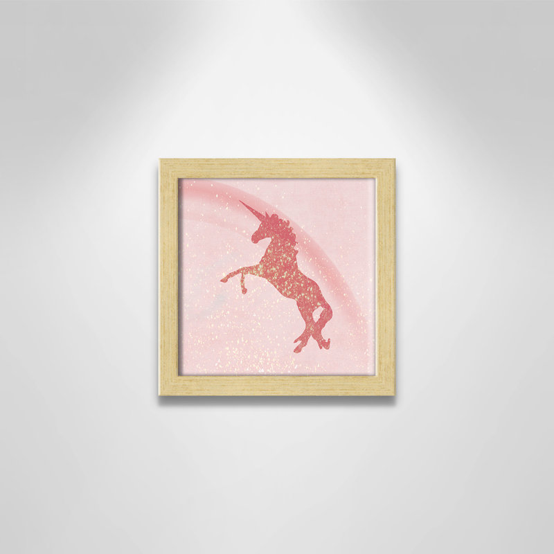 Paillettes licorne 2, H 9 po x l 9 po x P 1,19 po, Cadre boîte champagne