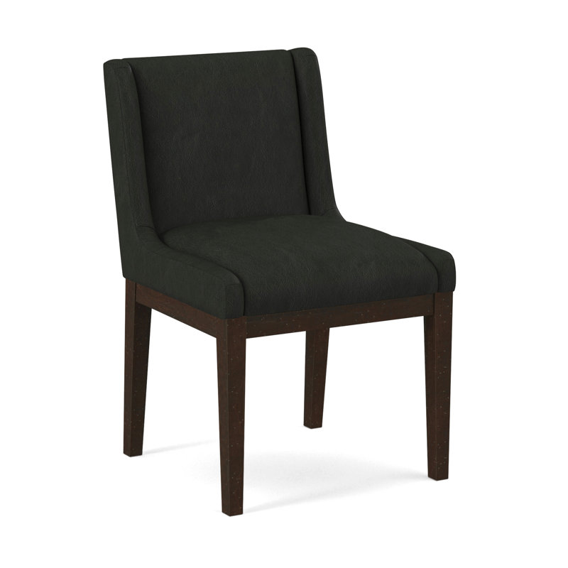 Upholstered Dining Chair, Salvador Asphalt, Pecan