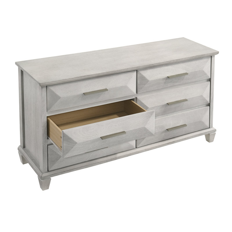 Clarence Contemporary 5 Pieces Bedroom Set, 5 Pcs: Bed, 2 Dressers, 2 Nightstands, Twin