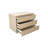24" Natural Three Drawer Solid Wood Nightstand