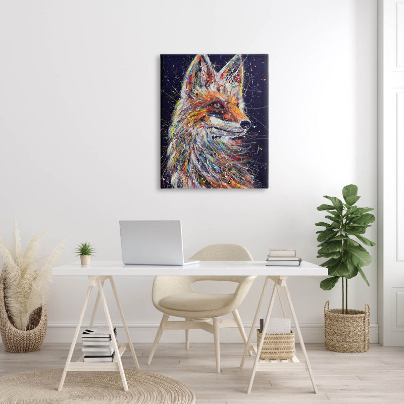 Art contemporain sur toile par Fox Seeley, H 40 po x l 30 po x P 1,5 po